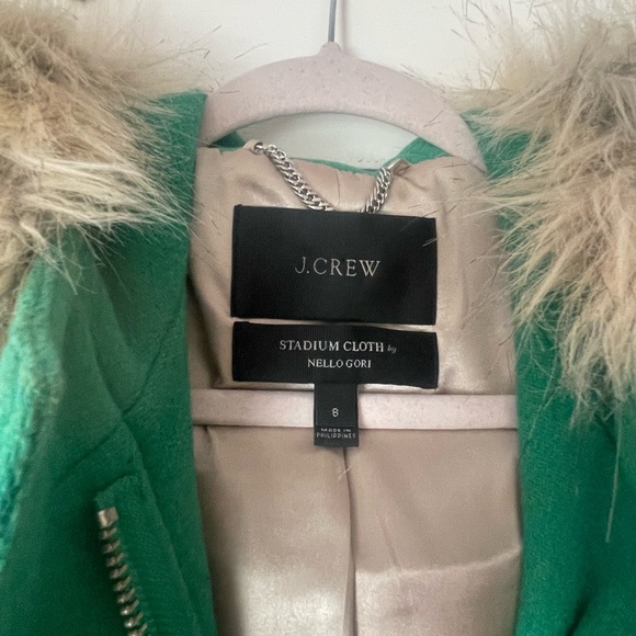 J Crew Stadium Cloth Chateau Parka Heathered Emerald 8 - Picture 4 of 4